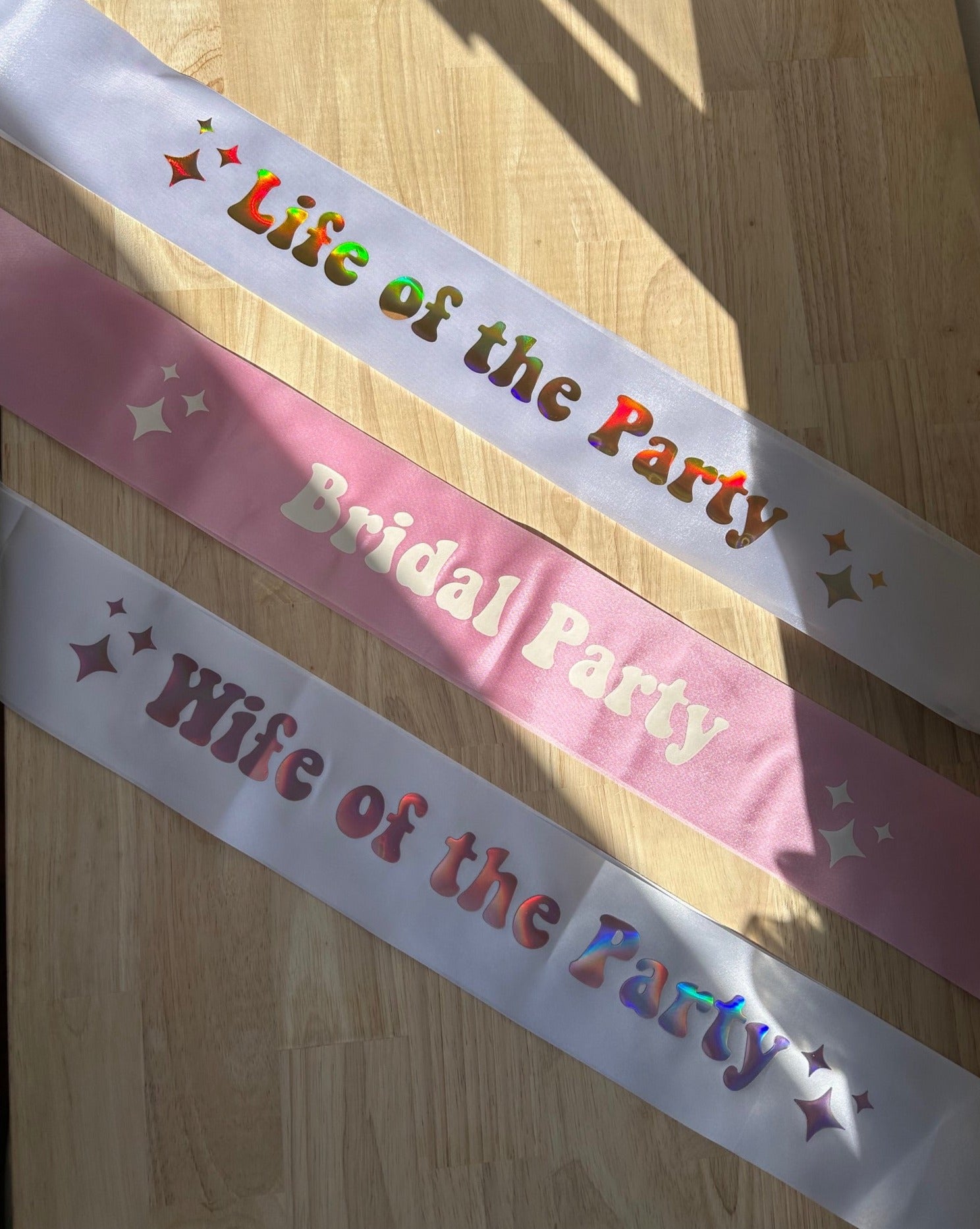 Holographic Hens Bachelorette Sash The DIY Bride