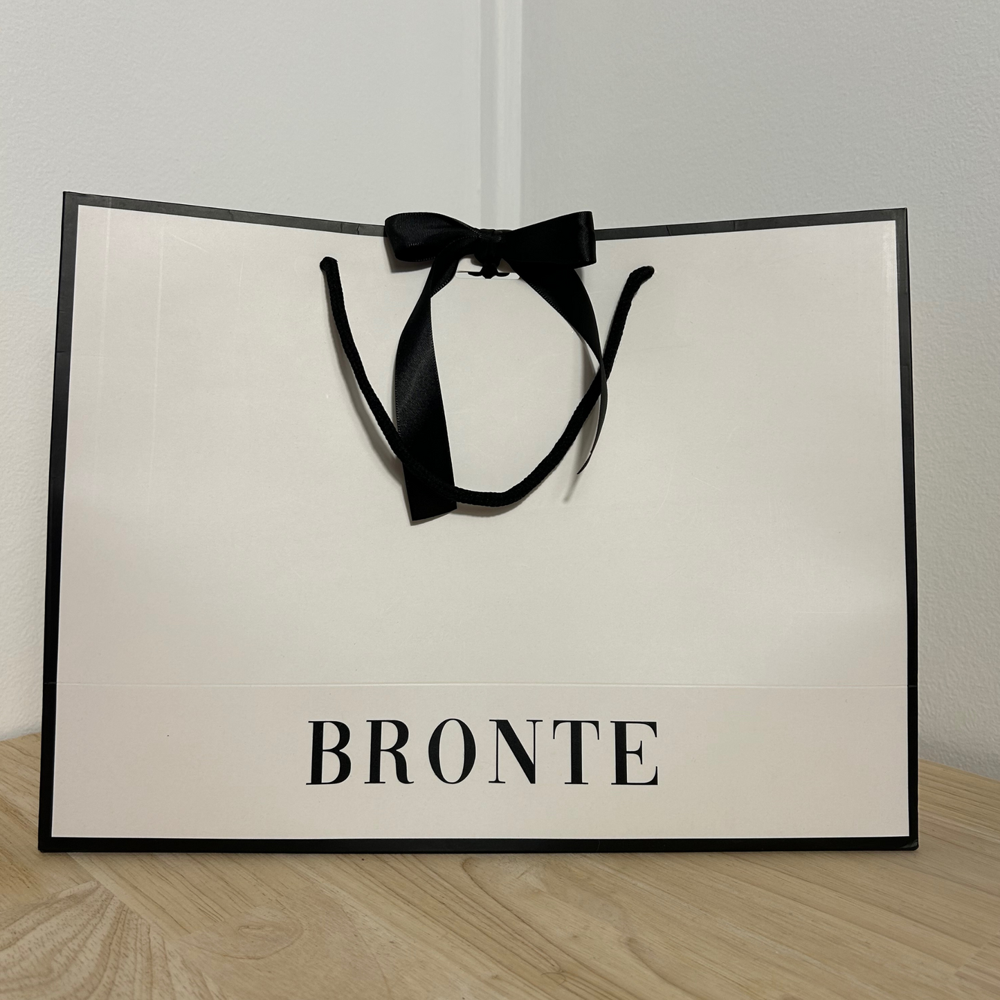 Large Black Bordered Personalised Gift Bag