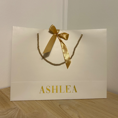 Large Gold Personalised Gift Bag