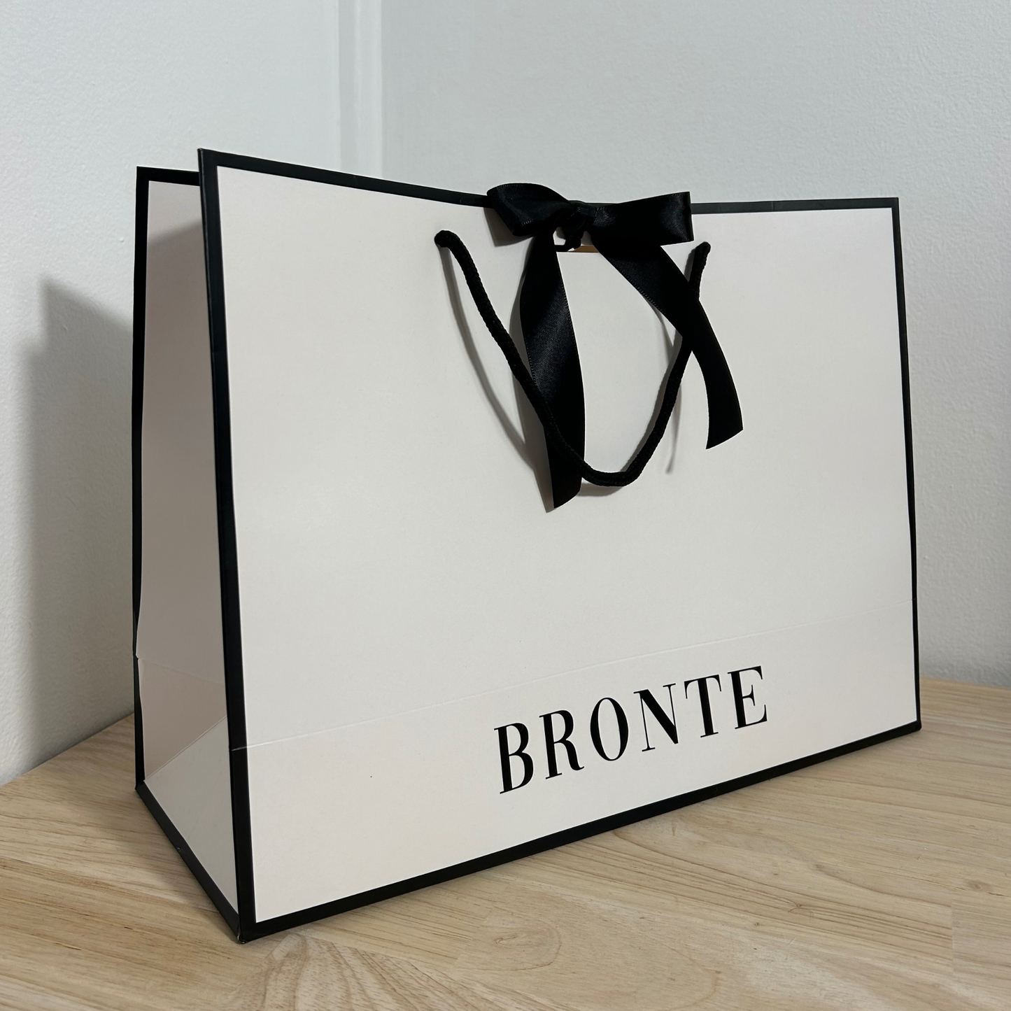 Large Black Bordered Personalised Gift Bag