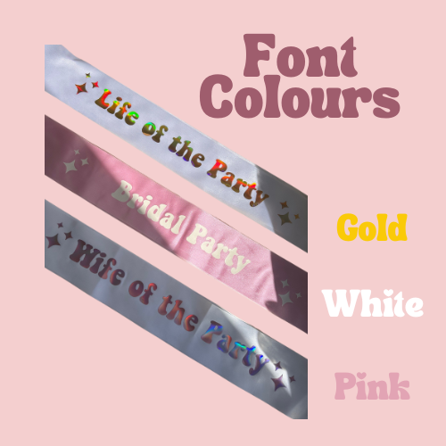 Holographic Hens Bachelorette Sash