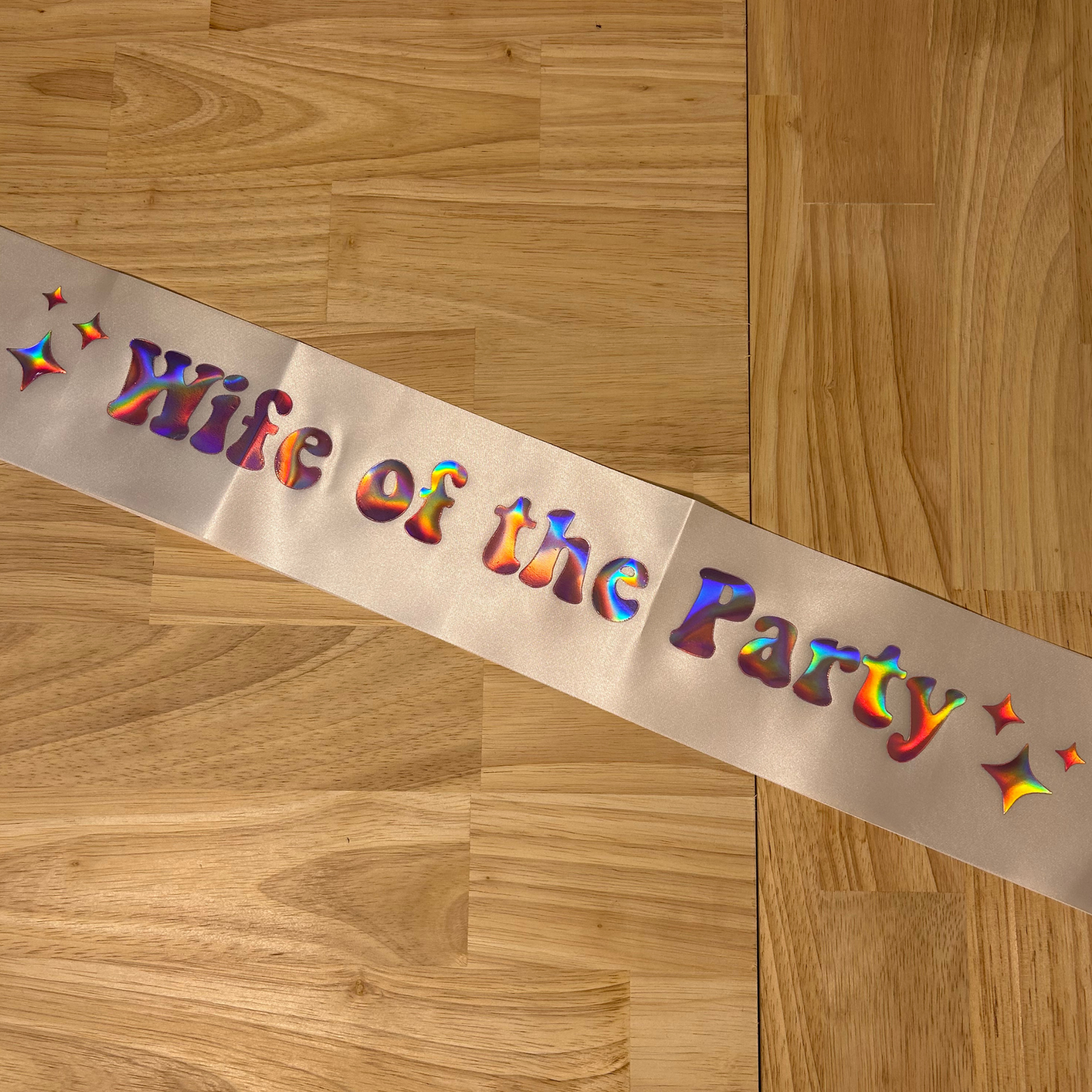 Holographic Hens Bachelorette Sash