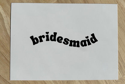 Bridal Party Card