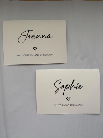 Bridesmaid Proposal Card | Personalised Will You Be My Bridesmaid | Maid of Honour Request | Made in Brisbane