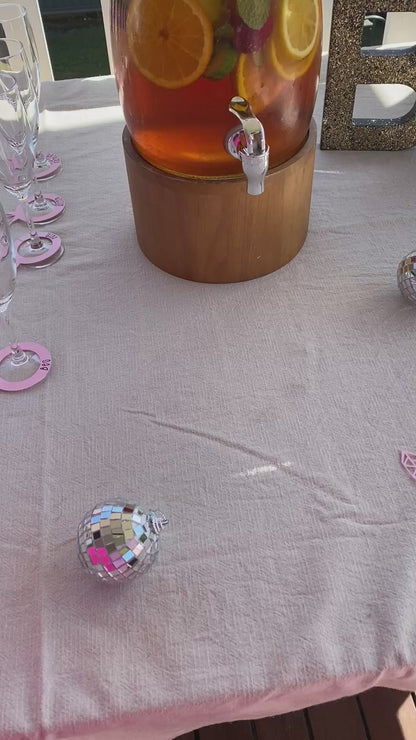 Personalised Pink Champagne/Wine Glass Name Tag